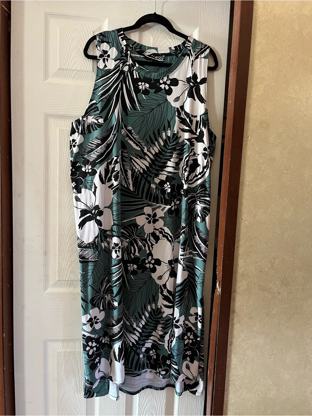 Cuddl Duds Flexwear Tropical Tank Maxi Dress - Like New - XL